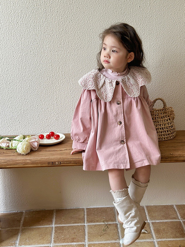 Abrigo con Cuello de Encaje Vintage Imagen secundaria del producto