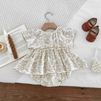 Enterizo Vintage Floral – Dulzura natural para tu bebé