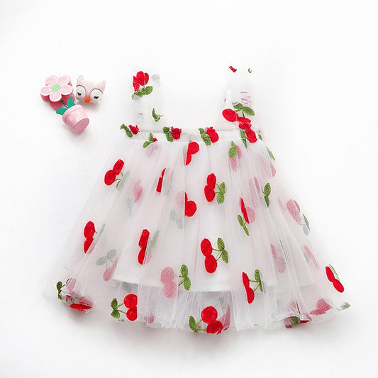 Vestido de Tul con Cerezas Bordadas – Modelo Cherry Sweet