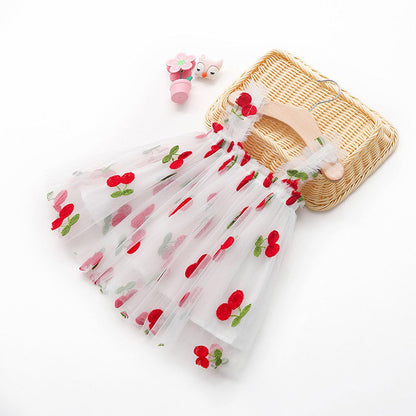 Vestido de Tul con Cerezas Bordadas – Modelo Cherry Sweet