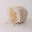 Gorrito Beige de Encaje con Volantes para Bebé Niña