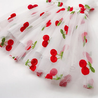 Vestido de Tul con Cerezas Bordadas – Modelo Cherry Sweet